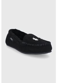 Polo Ralph Lauren Kapcie RF102855 kolor czarny. Nosek buta: okrągły. Kolor: czarny. Materiał: guma #5