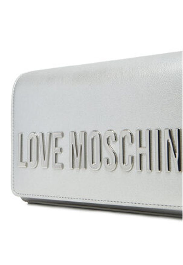Love Moschino - LOVE MOSCHINO Torebka JC4103PP1MKD196B Srebrny. Kolor: srebrny. Materiał: skórzane