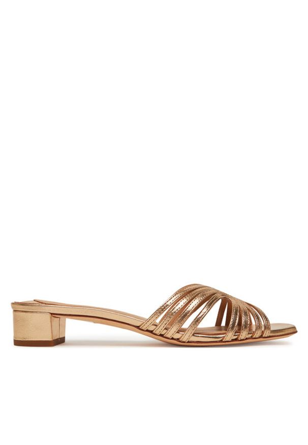 Lauren Ralph Lauren - LAUREN RALPH LAUREN Klapki Fay 802966855001 Złoty. Kolor: złoty. Materiał: skóra