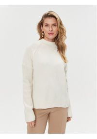 BOSS - Boss Sweter Foltin 50501575 Écru Relaxed Fit. Materiał: wełna