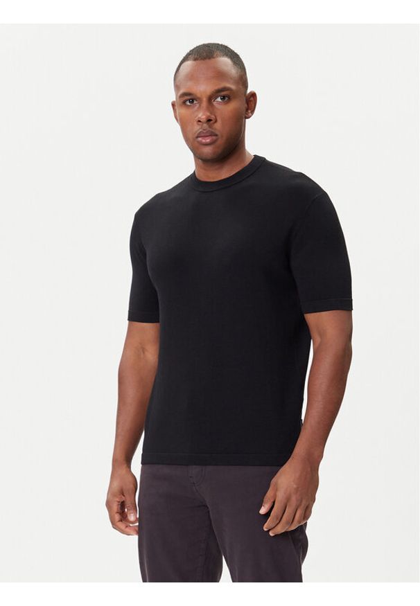 Armani Exchange Sweter XM001924 AF18947 UC001 Czarny Slim Fit. Kolor: czarny. Materiał: wiskoza