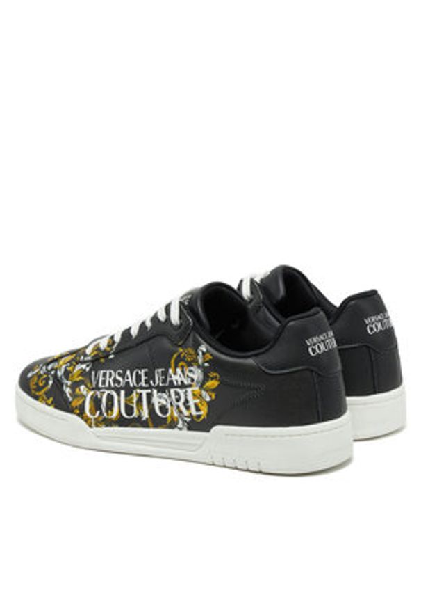 Versace Jeans Couture Sneakersy 78YA3SD1 Czarny. Kolor: czarny. Materiał: skóra