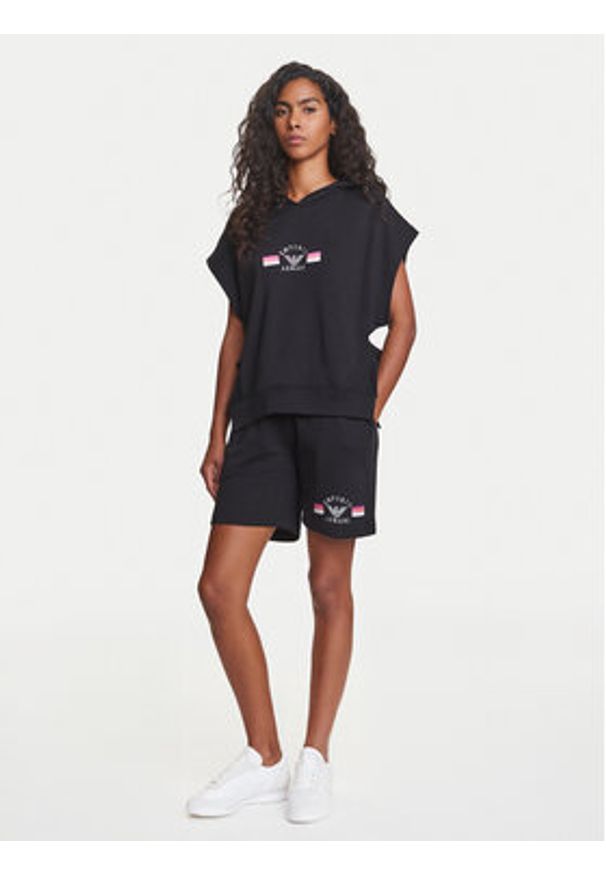 Emporio Armani Underwear Bluza EW000498 AF10882 UC001 Czarny Loose Fit. Kolor: czarny. Materiał: bawełna, syntetyk
