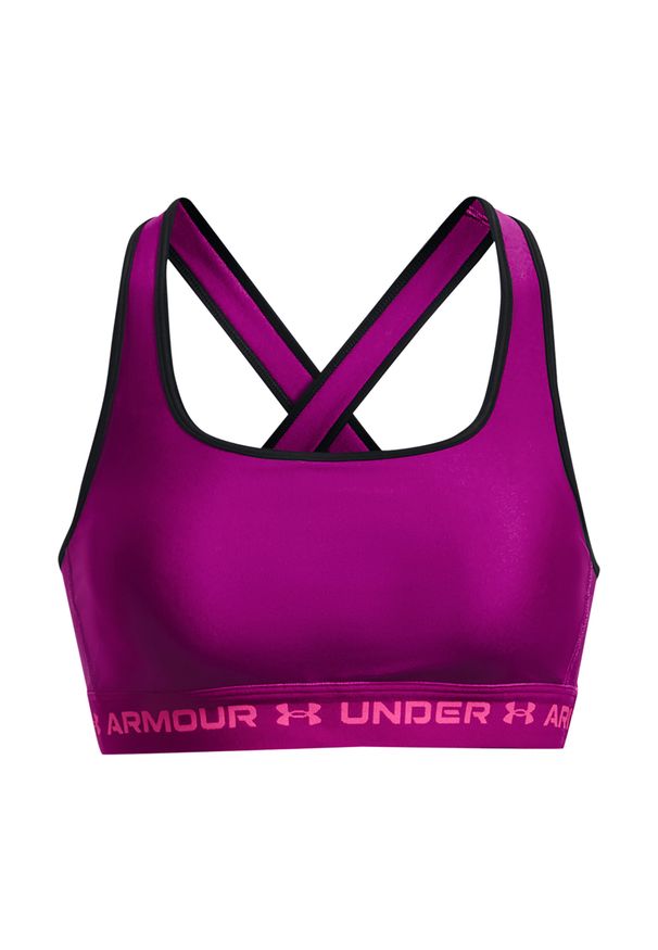 Stanik fitness Under Armour Crossback Mid. Kolor: fioletowy. Sport: fitness