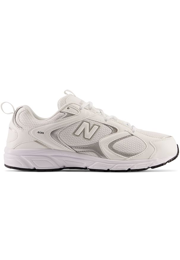 Buty unisex New Balance ML408W – białe. Kolor: biały. Materiał: syntetyk, materiał. Szerokość cholewki: normalna. Sezon: lato. Sport: turystyka piesza