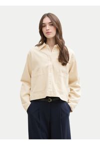 Tom Tailor Denim Kurtka jeansowa 1045500 Beżowy Regular Fit. Kolor: beżowy. Materiał: bawełna #1