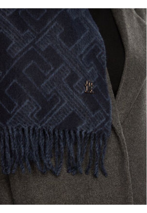 TOMMY HILFIGER - Tommy Hilfiger Szalik AW0AW16650 Granatowy. Kolor: niebieski. Materiał: materiał, wełna