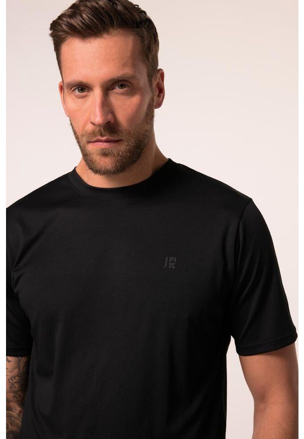 JAY-PI - Męski T-shirt FLEXNAMIC® fitness rękaw 1/2 QuickDry nadruk z tyłu. Kolekcja: plus size. Kolor: czarny. Materiał: poliester, materiał. Wzór: nadruk. Sport: fitness