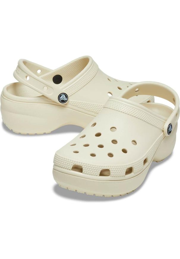 Crocs Classic Damskie Platform Clog. Kolor: beżowy. Obcas: na platformie