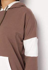 Born2be - Brązowa Bawełniana Bluza z Kapturem Aneksa. Typ kołnierza: kaptur. Kolor: brązowy. Materiał: bawełna