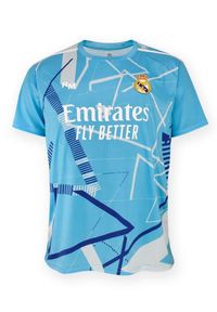 Real Madrid - Niesamowity, jasnoniebieski dziecięcy zestaw koszulek bramkarskich Realu Madryt. Kolor: wielokolorowy. Materiał: dresówka