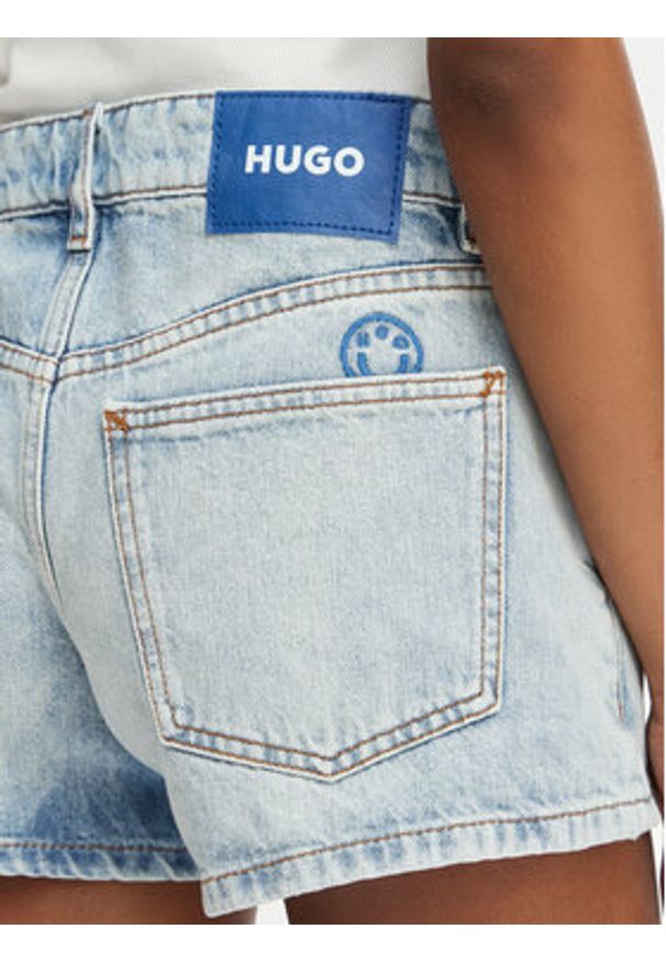 Hugo - HUGO Szorty jeansowe Galimon 50557083 Niebieski jasny Regular Fit. Kolor: niebieski. Materiał: bawełna