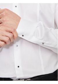 Karl Lagerfeld - KARL LAGERFELD Koszula 605036 542602 Biały Regular Fit. Typ kołnierza: dekolt w karo. Kolor: biały. Materiał: bawełna #5