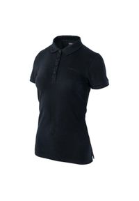 Hi-tec - Koszulka polo damska Hi-Tec Lady Romso - czarna, Rozmiar XL. Typ kołnierza: polo. Kolor: czarny. Materiał: bawełna #1