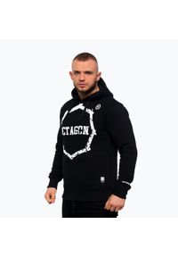 OCTAGON - Bluza męska z kapturem Octagon Zęby. Typ kołnierza: kaptur. Kolor: czarny