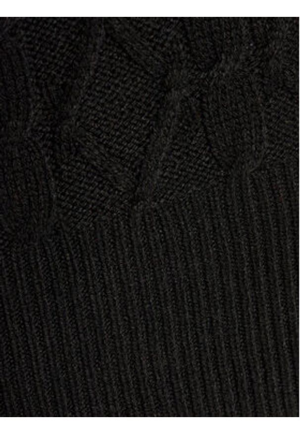 Sisley Sweter 17L3M103W Czarny Boxy Fit. Kolor: czarny. Materiał: wełna
