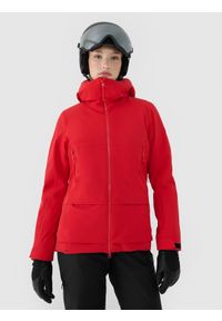 4f - 4F Kurtka narciarska 4FPro membrana Dermizax 20000/20000 damska - czerwona XS. Typ kołnierza: kaptur. Kolor: czerwony. Materiał: tkanina, materiał, dzianina, mesh. Długość: długie. Sezon: zima. Styl: klasyczny #1