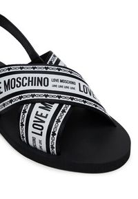 Love Moschino - LOVE MOSCHINO Sandały San Lod Micro20 JA16142G0MIX200A Czarny. Kolor: czarny. Materiał: materiał