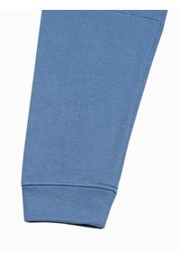 Ombre Clothing - Spodnie męskie dresowe joggery - niebieskie P987 - L. Kolor: niebieski. Materiał: dresówka #6