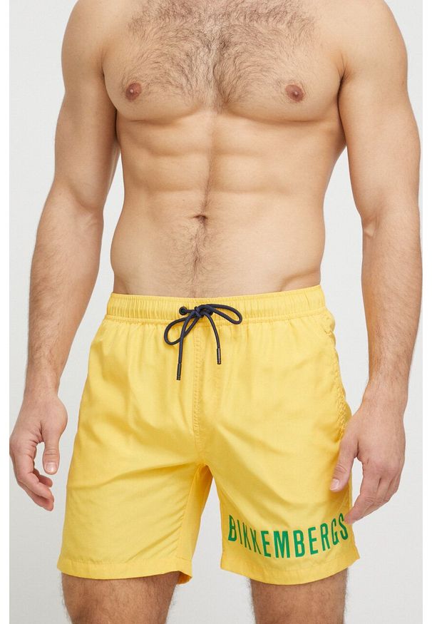 Bikkembergs szorty kąpielowe kolor żółty. Kolor: żółty