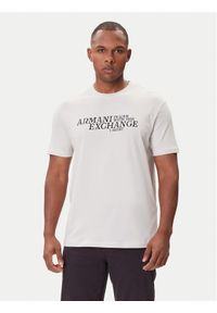 Armani Exchange T-Shirt XM001413 AF16432 M1164 Écru Regular Fit. Materiał: bawełna