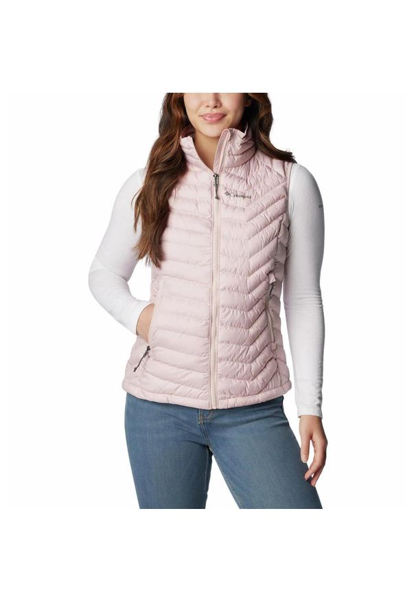 columbia - Bezrękawnik Puchowy Damski Columbia Powder Lite Vest. Kolor: różowy. Materiał: puch. Długość rękawa: bez rękawów