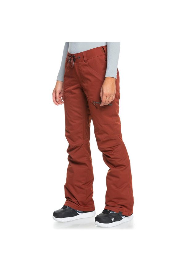 Spodnie narciarskie damskie Roxy Nadia 10K DryFlight Insulated. Kolor: czerwony. Materiał: poliester. Sezon: zima. Sport: narciarstwo