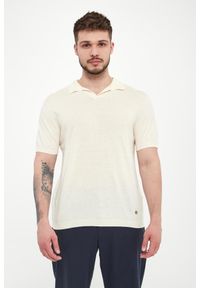 Liu Jo - Polo męskie lniane LIU JO. Typ kołnierza: polo. Materiał: len #4