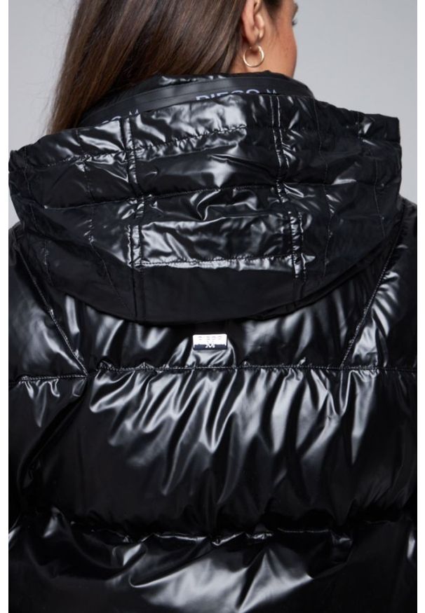 DIEGO M Czarna kurtka puchowa damska, Rozmiar 42 EU - 46 IT. Kolor: czarny. Materiał: puch