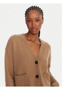 Weekend Max Mara Kardigan Filmato 2525346062 Beżowy Regular Fit. Kolor: beżowy. Materiał: wełna #5