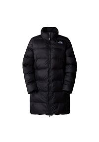 Kurtka The North Face parka Saikuru 0A89JEJK31 - czarna. Okazja: na spacer. Kolor: czarny. Materiał: syntetyk, poliester, materiał. Sezon: zima. Sport: turystyka piesza