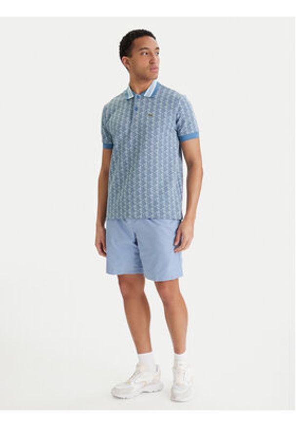Lacoste Szorty sportowe GH353T Błękitny Relaxed Fit. Kolor: niebieski. Materiał: syntetyk. Styl: sportowy