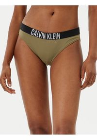 Calvin Klein Swimwear Dół od bikini KW0KW02856 Zielony. Kolor: zielony. Materiał: syntetyk