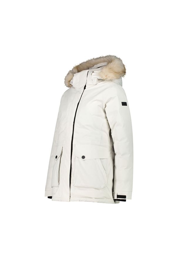 Kurtka przeciwdeszczowa damska CMP Parka Zip Hood. Kolor: biały. Sport: turystyka piesza