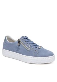 Rieker Sneakersy L59L1-10 Niebieski. Kolor: niebieski. Materiał: zamsz, skóra #4