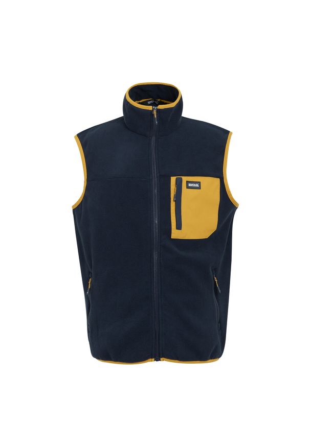 Regatta - Męska Kamizelka Polarowa Frankie. Kolor: niebieski. Materiał: polar. Styl: sportowy. Sport: turystyka piesza