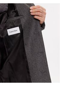 Calvin Klein Płaszcz wełniany K10K111745 Szary Regular Fit. Kolor: szary. Materiał: wełna #4