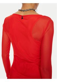 Patrizia Pepe Sukienka koktajlowa 8A1344 J149-R835 Czerwony Slim Fit. Kolor: czerwony. Materiał: syntetyk. Styl: wizytowy #4