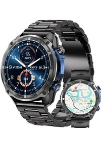 Smartwatch Lazird Smartwatch Lazird smartwatch titanium GPS 860 mAh latarka indukcja czarny. Rodzaj zegarka: smartwatch. Kolor: czarny #1