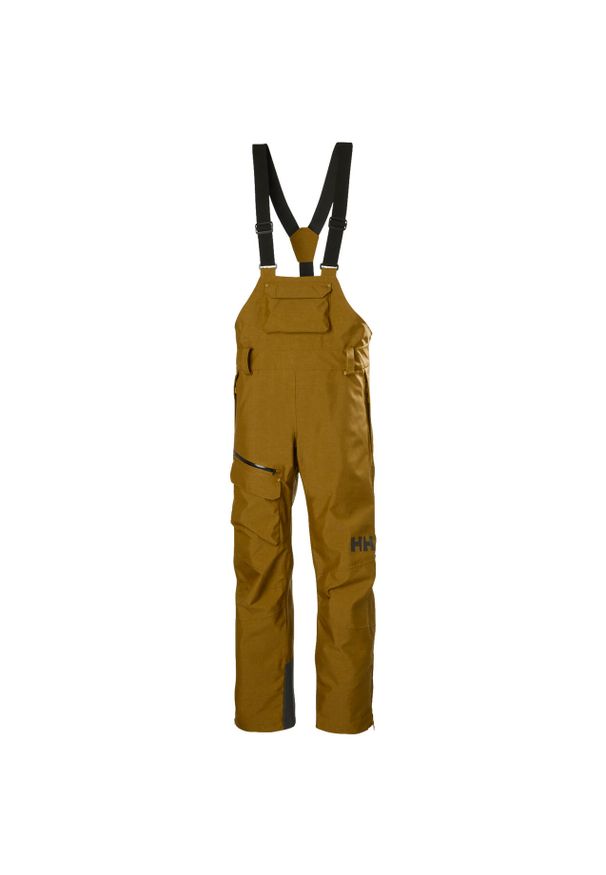 Damskie spodnie narciarskie na szelkach Helly Hansen Powderqueen. Kolor: brązowy. Sezon: zima. Sport: narciarstwo