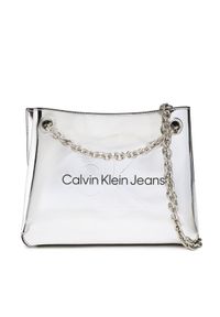 Calvin Klein Jeans Torebka K60K610397 Srebrny. Kolor: srebrny. Materiał: skórzane