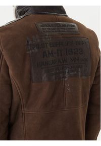 Aeronautica Militare Kurtka skórzana 252PN0164U100893 Brązowy Regular Fit. Kolor: brązowy. Materiał: skóra #2