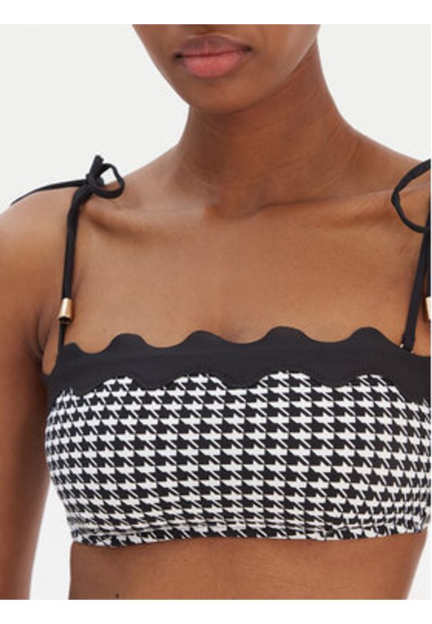 Seafolly Góra od bikini Gia Check Ric Rac 31436-282 Czarny. Kolor: czarny. Materiał: syntetyk