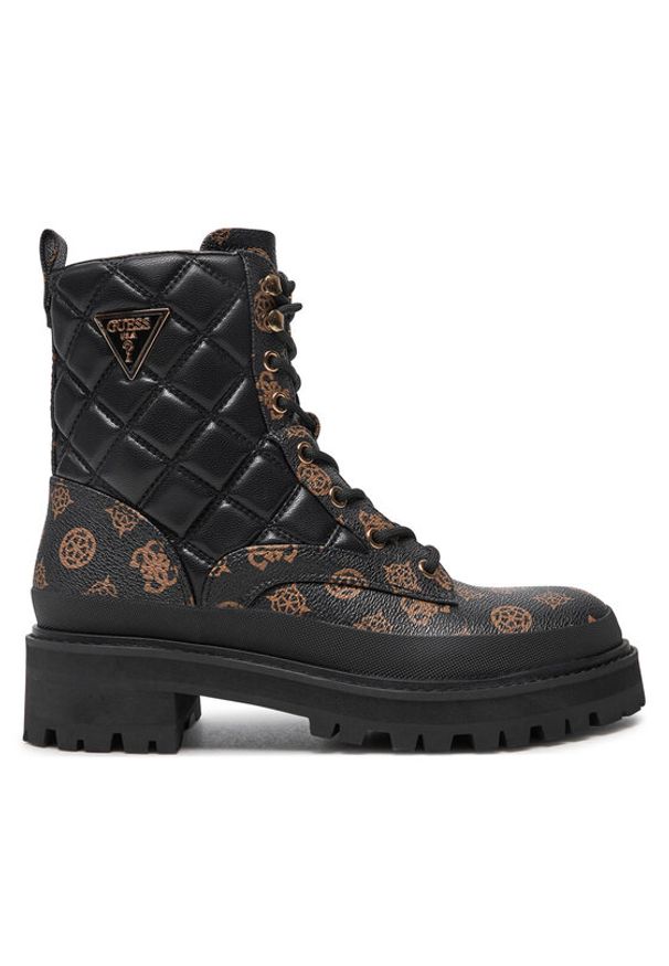 Guess Trzewiki Badae2 FLFBD2 FAL10 Czarny. Kolor: czarny. Materiał: skóra