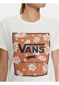 Vans T-Shirt Tropic Fill Floral Bff VN000GGW Écru Regular Fit. Materiał: bawełna