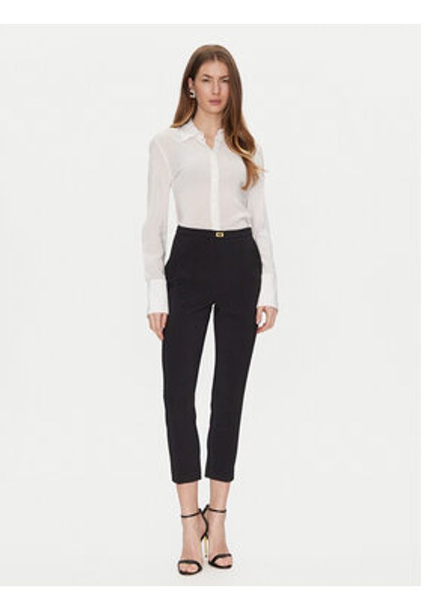 Elisabetta Franchi Spodnie materiałowe PA-076-51E2-V280 Czarny Regular Fit. Kolor: czarny. Materiał: syntetyk