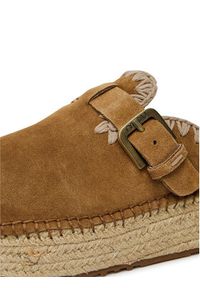 Mou Espadryle Jute clog plain MU.SW641000A Brązowy. Kolor: brązowy. Materiał: zamsz, skóra