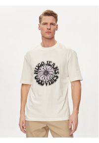 Hugo T-Shirt Nune 50515317 Écru Regular Fit. Materiał: bawełna