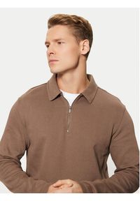 Selected Homme Polo 16095710 Brązowy Regular Fit. Typ kołnierza: polo. Kolor: brązowy. Materiał: bawełna #5