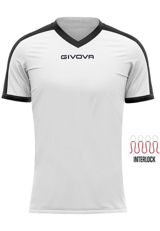 Givova Sport T-shirt Czarno-Biały 3XL - Oddychający i Trwały. Kolor: czarny, biały, wielokolorowy. Materiał: poliester. Sport: piłka nożna, kolarstwo
